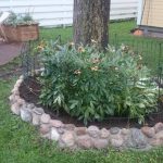 Flower bed around a tree