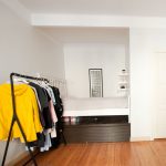 Storage box which carries a bed