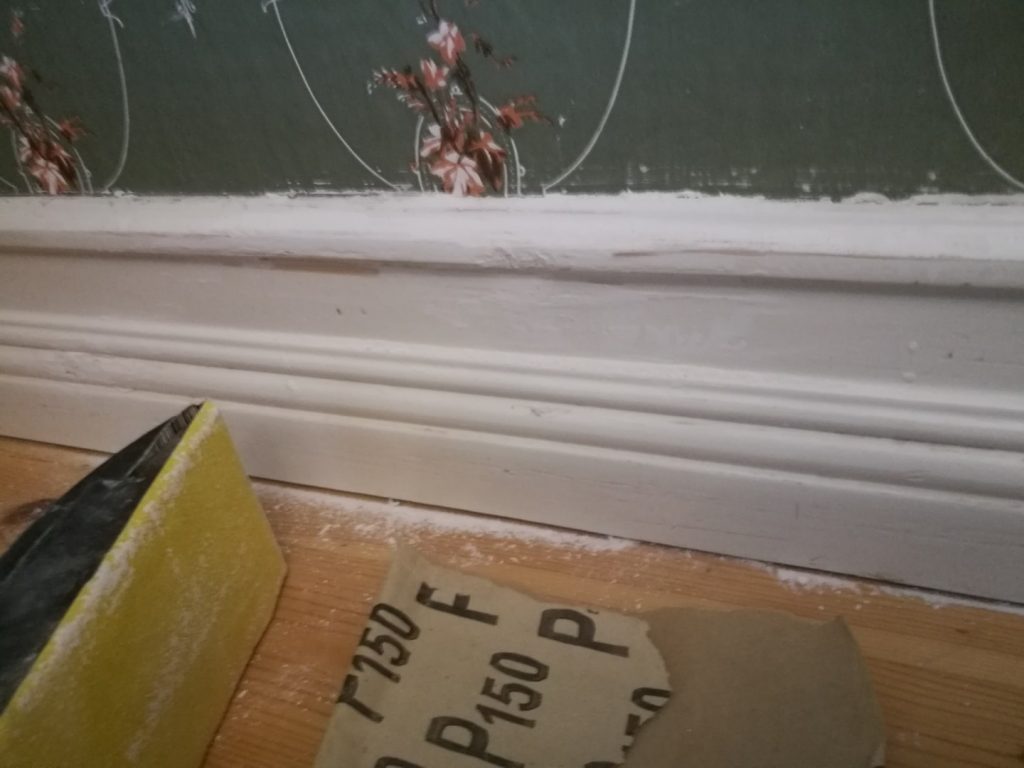 Mid sanding the edge profile