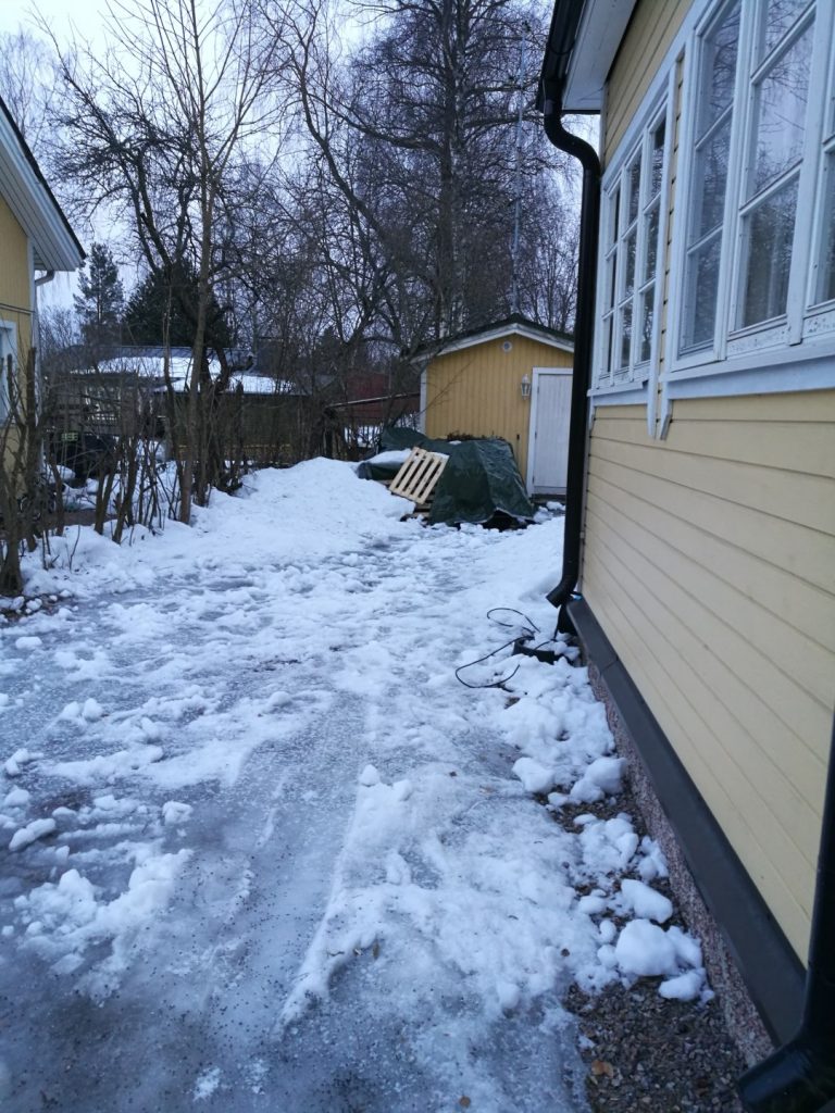 The new woodworking shed location